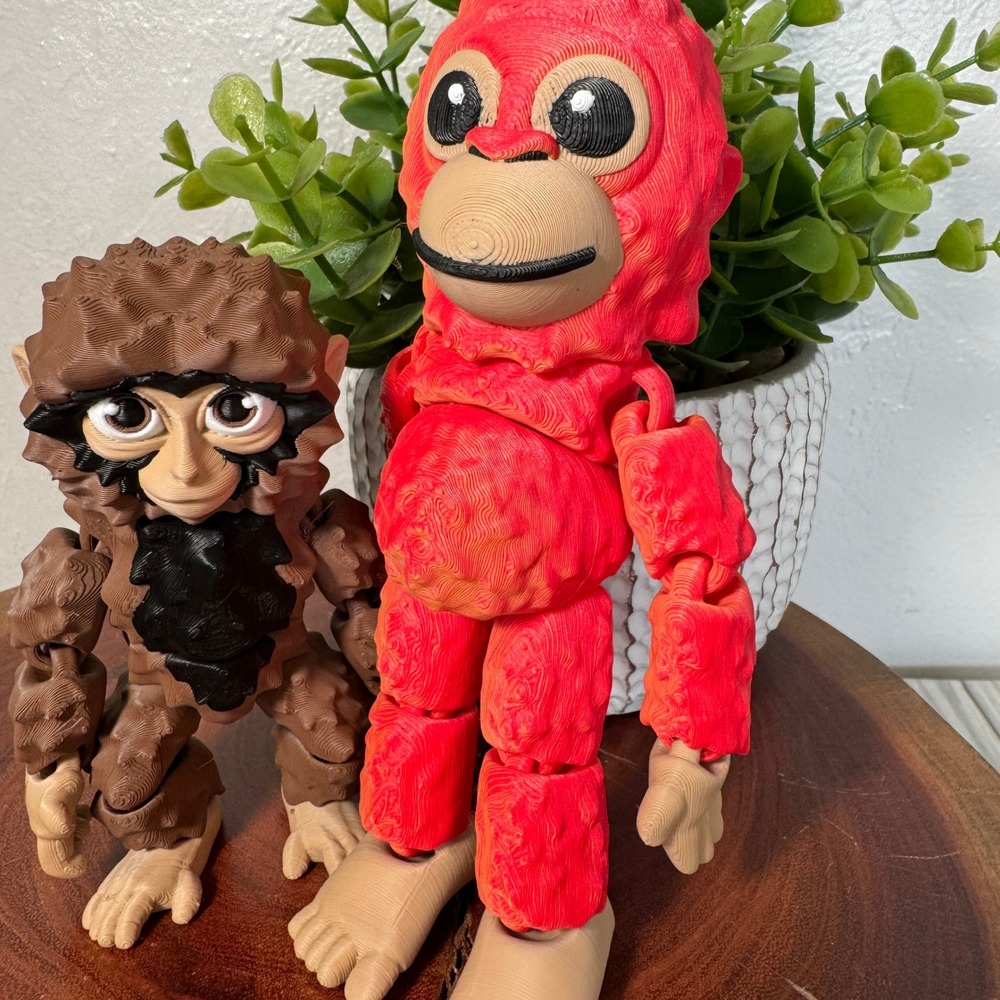 Punch The Monkey & His Orangutan Plush Fidget Toy 3D Printed - Picture 4 of 9